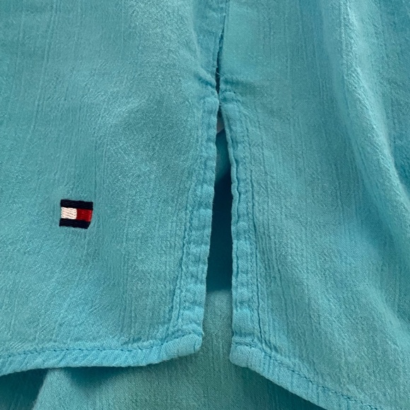 Tommy Hilfiger Turquoise Plus Top - Picture 9 of 11